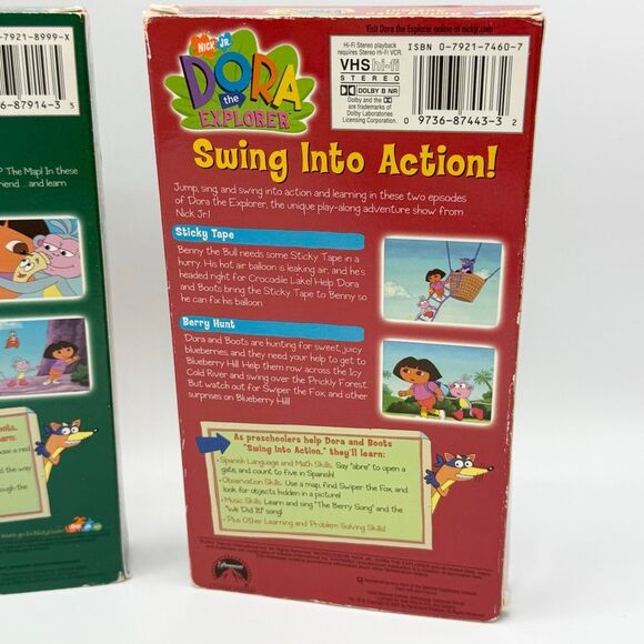 Dora The Explorer VHS Lot of 3 - Map Adventures, Dora’s Backpack Adventures, Swi - Picture 3 of 7